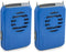 O2COOL FN02001 Necklace Fan, Blue, Pack of 2
