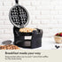 BELLA Classic Belgian Waffle Maker - Rotating with Nonstick Plates, Adjustable Browning Control, Black
