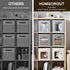 Foldable Storage Cubes - Decorative Fabric Bins for Clothes Storage, Closet Organizers for Shelves, 11inch, Set of 8,