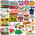 Luau Party Photo Prop Set - 40 pcs Hawaii Aloha Tropical Tiki Summer Themed Beach and Pool Party Supplies