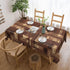 ZYPHORIEL 54 72 Inch Coffee Theme Rectangle Tablecloths Latte Coffee Table Cloths Dacorative Kitchen Dining Tablecloth