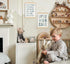 ULEGIE 2 Pack 12 16 Inches-Blue Boy Nursery Decor Posters Framed with Wood Hanger, Little Man Cave Sign for Boys Kids