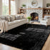 5x8 Area Rugs for Living Room: Soft Fluffy Shag Black Rugs for