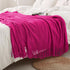 Homiest Cozy 50 60 Inch) Decorative Knitted Throw with Fringe, Lightweight Acrylic Knit Blanket, Soft & Tassel