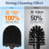 Set: 2 Pack Bronze1 HAMITOR Toilet Bowl Brush Holder Modern Deep Cleaning Bathroom Toilet Scrubber with Caddy for rv