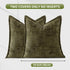 18x18 Set 2, HPUK Fall Chenille Soft Throw Pillow Covers of Accent Cushion Covers for Living Room, Bedroom, Decorative