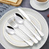 Wildone 30-Piece Silverware Flatware Cutlery Set, Stainless Steel Tableware Utensils Service for 6, Includes Dinner