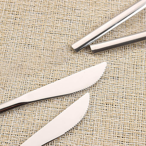 VANRA 5.8in 4-Piece Stainless Steel Dessert Knives Set, Kids Dinner Knife Appetizer Fruit Snack Serving Flatware