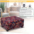 Ottoman Cover Rectangle Printed,Stretch Footstool Slipcover with Elastic Bottom,Soft Fabric Protector for Rectangular
