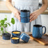 Ceramic 4 oz Ramekins, Tikooere Small Souffle Dishes Set of 6, Mini Baking Bowls for Dipping Sauce, Blue