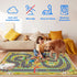 Track,3.34.9ft/3959in) Kids Car Rug, Race Track Playmat Rugs for Cars, Road Traffic Carpet for Playroom, Fun City Life