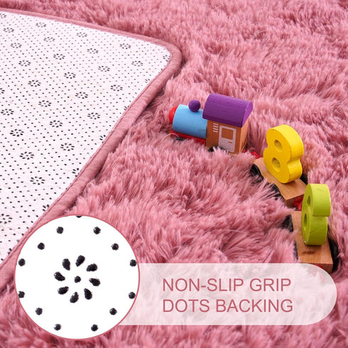 Entrance,2x3 Noahas Fluffy Blush Rugs for Bedroom Girls,Door Mat Indoor Shaggy Small Non-Slip Entryway Entry Area