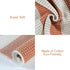 OJIA 24"x35" Front Door Mat, Cotton Woven Washable Orange Striped Porch Rug for Indoor Outdoor