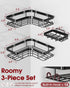 3-Pack Sakugi Corner Shower Caddy - Shower Organizer with Soap Holder & Built-In Hooks, Rustproof Metal Shower Shelves