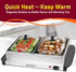 Elite Gourmet EWM-6122 Buffet Server with Dual 2 x 2.5 Qt. Trays, Food Warmer, Stainless Steel