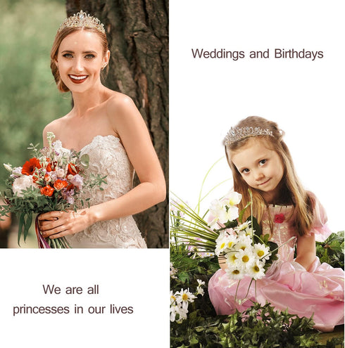 Velscrun Birthday Queen Tiaras Crown for Women, Golden Yellow Rhinestones Birth Crown Headband for 50th Birthday