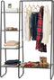 IRIS USA Clothes Rack with 4 Metal Shelves, Freestanding Clothing Racks for Easy Assembly and Storage