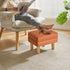 16.34" 12.4" W12.6" UHBD041J YMYNY Small Footstool Ottoman, Faux Leather Footrest with Sponge Padded Seat, Step Stool