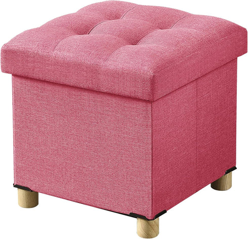 BRIAN & DANY 15 Inches Ottoman with Storage, Square Small Storage Ottoman