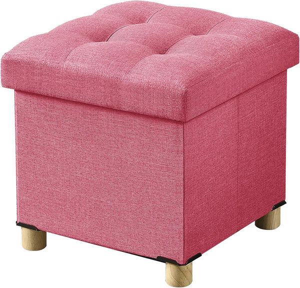 BRIAN & DANY 15 Inches Ottoman with Storage, Square Small Storage Ottoman