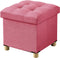 BRIAN & DANY 15 Inches Ottoman with Storage, Square Small Storage Ottoman
