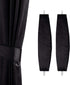 StangH Black Curtain Tie Backs for Drapes, Thick Plush Velvet Holdbacks for Living Room Bedroom Curtains