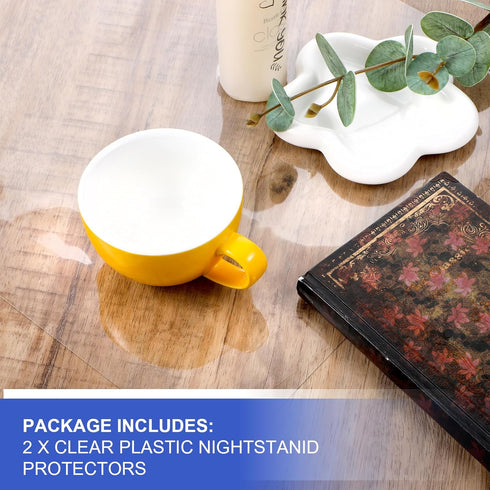Lemecima 2 15.8 23.6 1.5mm Pcs Bedside Table Covers x in Thick Plastic Nightstand PVC Clear Table Cover Protector