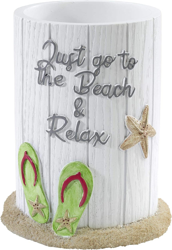 Avanti Linens Tumbler, Countertop Cup for Bathroom or Kitchen, Beach Inspired Decor (Beach Mode Collection)