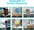 Acrylic Book Stand with Ledge - 4PC 4 Inch Clear Display Easel for Books, Magazines, Plates, Pictures, Artworks