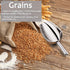 E-far 6 Ounce Ice Scoop Set of 2, Small Stainless Steel Scoops for Ice Cube, Candy, Flour