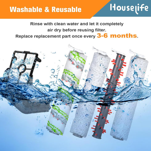 4 2 2554 2554A 2590 2593 2596 35151 3515 35152 3513 3518 Brush Rolls and HEPA Filters Replacement Parts Compatible