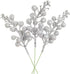 Lvydec 16pcs Christmas Glitter Berries Stems, 7.8" Artificial Picks for Christmas Tree Ornaments & DIY Wreath