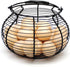 swimming CVHOMEDECO. Elegant Wire Egg Basket with Handle Primitives Vintage Gathering Basket. Black