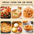Air Fryer Paper Liners, 100PCS Non-stick Disposable Parchment Sheets, 7.9inch-Round, Food Grade Liner for Baking,