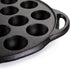 WUWEOT Non-Stick Aebleskiver Pan, Pre-Seasoned Cast Iron Pancake Octopus Ball Grill, 1.5" Diameter