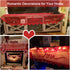 Red Heart Mantle Scarf for Fireplace Decorations - Lace Mantel Cover Runner for Home Living Room, Romantic Indoor Decor