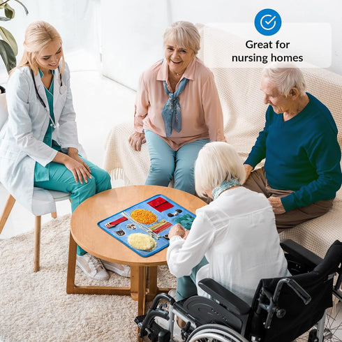 ODOXIA Fidget Blanket for Dementia | Calming & Comforting Dementia Activities for Seniors | Dementia Products