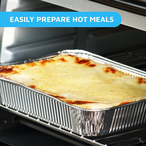MontoPack Aluminum Foil Pans, Half Size Roasting Chafing Pan, 10 Pack of 9x13 Tins for Cooking and Catering