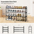 3-Tier Closet, 16 STO STO Expandable Shoe Rack, Metal Small Shoe Rack for Up to Pairs Adjustable Shoes Racks Storage