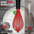 Walfos Whisk,Whisks for Cooking Non Scratch.Silicone Whisk Set of 4 Kitchen Wisk-11in Flat wisk and 7+9+11in Balloon Whisk.Nice for Mixing,Whisking and Stirring.Dishwasher Safe.(4pcs-Colorful) by Walfos
