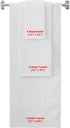 BY LORA Set Set 8 Cotton Terry Bath Towel, Hand Towel and Wash Cloth Nautical Teal
