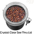 62 oz, 5" 7.5". Oggi Stainless Steel Kitchen Canister fl Black - Airtight Clamp Lid, Clear See-Thru Top - Ideal
