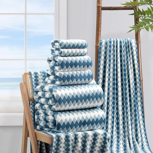 8 Set |2 Towels,2 Towels,4 600GSM Set Piece Bathroom Towel Oversized Bath Hand Washcloths| Soft Hotel Towel Large Bath