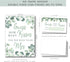 Your Main Event Prints Eucalyptus Bridal Shower Games - How Many Kisses For The Mrs, Includes 1 Stand (5x7) & 50
