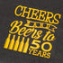Crisky Cheers to 50 Years - 50th Birthday Napkins, Black and Gold, 50 PCS, 3-Ply