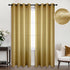 KOUFALL 96 Inches Long Gold Curtains for Dining Room Windows, Sheer Shimmer Retro Art Deco Living Room & Bedroom