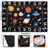 Rug,59"X39.4" Outer Space Kids ABC Alphabet Educational Kids Rugs for Playroom,Non Slip Solar System Galaxy Planets