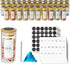 SpaceAid 36 Pcs Spice Jars with Bamboo Lids and Labels, Empty 4oz