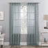 No. 918 Genevieve 2-pack Linen Weave Sheer Grommet Curtain Panel Pair | 50" x 63", Harbor