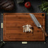 Set 18" 12" Hiware Wood Cutting Boards for Kitchen, Heavy Duty Bamboo Cutting Board with Juice Groove, Bamboo Chopping